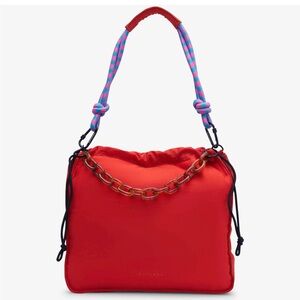 Rotunda Bright Red Saint Hobo Bag